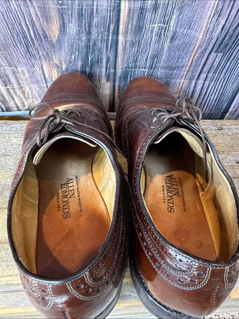 Sam Edelman Men's Brown Leather Wingtip Oxfords